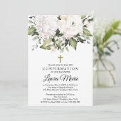 Bevestiging van waterverf White Florals Kaart (Staand voorkant)