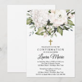 Bevestiging van waterverf White Florals Kaart (Voorkant / Achterkant)