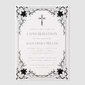 Bevestiging Vintage Elegant Religieus Transparant Vellum Uitnodigingen (Voorkant)