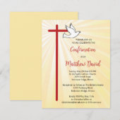 Bevestiging voor Boy Cross Dove Gold Rays Kaart (Voorkant / Achterkant)