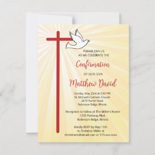 Bevestiging voor Son Cross Dove Gold Rays Kaart