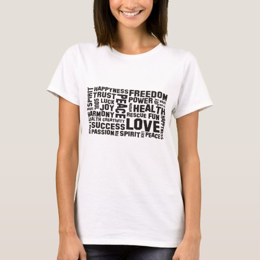 bevestiging zwart - achtergrond t-shirt (Voorkant)