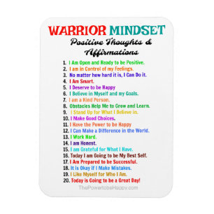 BEVESTIGINGEN WARRIOR MINDSET MAGNEET