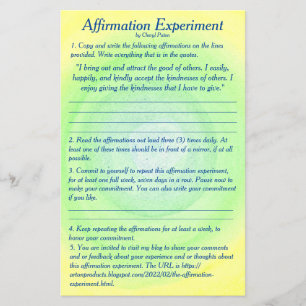 Bevestigingsexperiment van Cheryl Paton Flyer