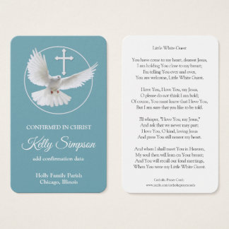 Bevestigingsgebed | Witte duif Visitekaartje