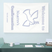 Bevestigingsjongen welkom spandoek (Beurs)