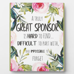 Bevestigingssponsor Gift echt grote sponsor Fotoplaat