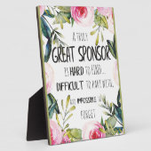Bevestigingssponsor Gift echt grote sponsor Fotoplaat (Zijkant)