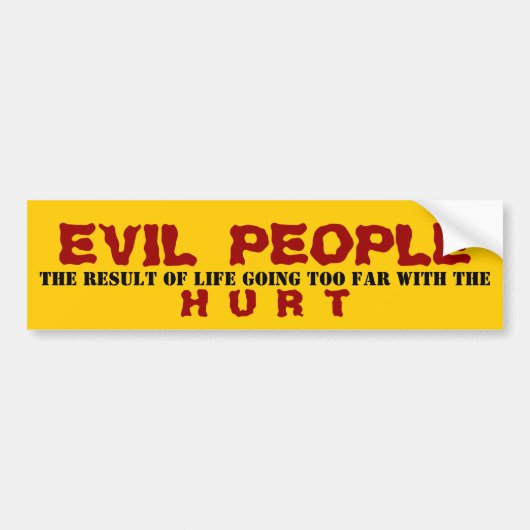 BEVIL MENSEN - BUMPERSTICKER (Voorkant)