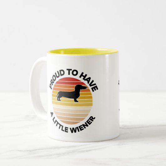 BEVINDT U EEN WEINIG MOK VOOR WIENER DACHSHUND (Voorkant links)