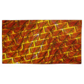 Bevlekt rood, gekrast, gouden net of kussensloop (Voorkant-Links)