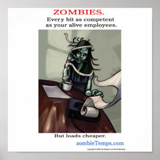 Bevoegde werkplaats Zombie Poster