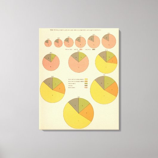 Bevolking, elementen 1790-1900 canvas afdruk (Voorkant)