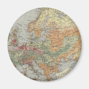 Bevolkingsdichtheid   Europese kaart Magneet