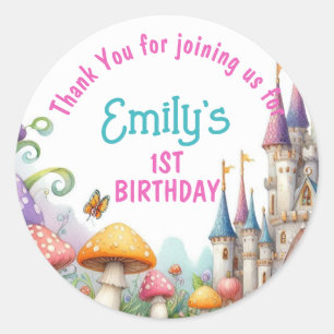 Bevoordeelt Prinses Fee Dochter Verjaardag Fairyco Ronde Sticker