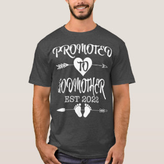 Bevorderd aan Godmoeder EST 2022 Zwangerschap T-shirt