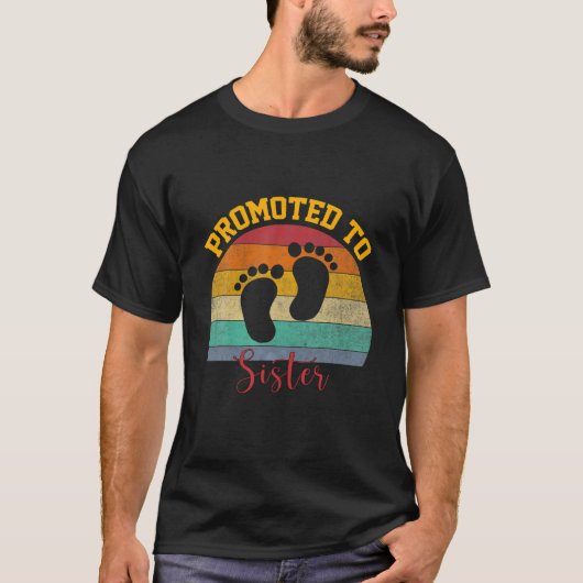 Bevorderd om Moederdag te zuster T-shirt (Voorkant)