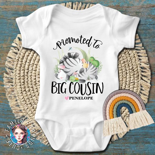 Bevorderd tot Big Cousin Matching Family Romper