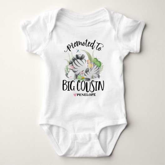 Bevorderd tot Big Cousin Matching Family Romper (Voorkant)