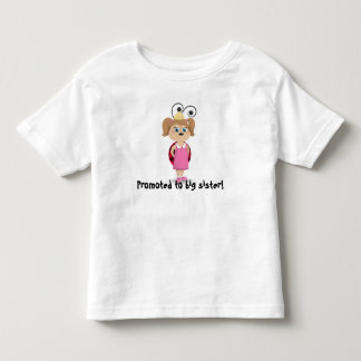 Bevorderd tot groot zuster meisje met een ladybug- kinder shirts