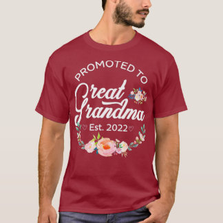 Bevorderd tot grootmoeder Est 2022 VrouwenFloral T-shirt