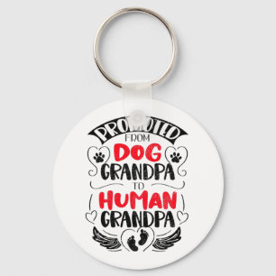 Bevorderd van Dog Grandpa tot Human Grandpa Sleutelhanger