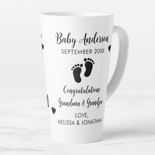 Bevorderd van grootouders Menselijk Baby Latte Mok (Rechterhoek)