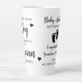 Bevorderd van grootouders Menselijk Baby Latte Mok (Voorkant)