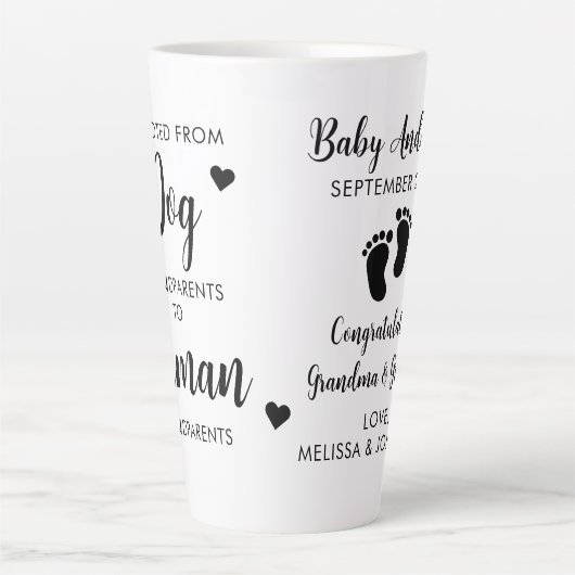 Bevorderd van grootouders Menselijk Baby Latte Mok (Voorkant)