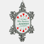 Bevorderen Kindness Tin Sneeuwvlok Ornament (Links)