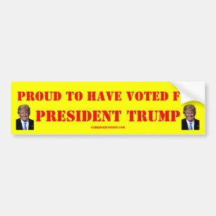 BEVORDERING OM VOOR DE TRUMP VAN HET PRESIDENT TE BUMPERSTICKER