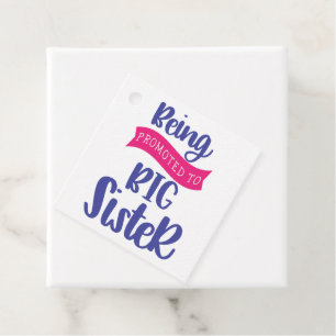 Bevordering tot grote zuster bedankjes labels