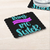 Bevordering tot grote zuster kartonnen onderzetters (Gebogen)