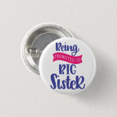 Bevordering tot grote zuster ronde button 3,2 cm (Voorkant /achterkant)