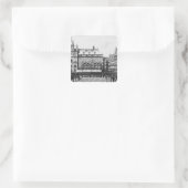 Bevordering van de vrede vierkante sticker (Tas)
