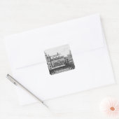 Bevordering van de vrede vierkante sticker (Envelop)