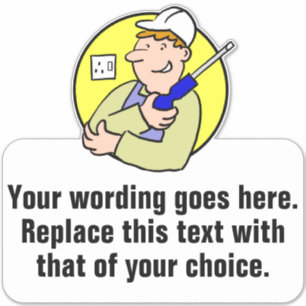 Bevordering van elektrische reparaties met elektri sticker