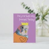 Bevordering van fancy parkieten briefkaart (Staand voorkant)