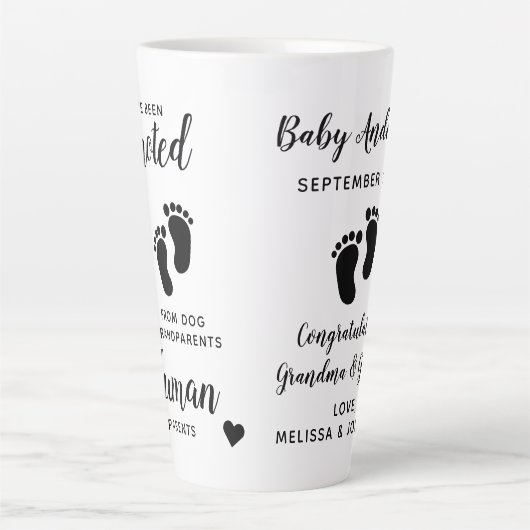 Bevordering van grootouders van honden tot grootmo latte mok (Voorkant)