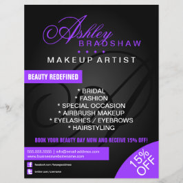 Bevordering van het Haar- en Makeup-armmonogram Flyer
