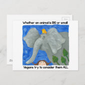 Bevordering van het veganisme! briefkaart (Voorkant / Achterkant)