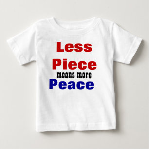 Bevordering van vredesslogan baby t-shirts