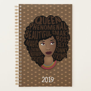 Bevordering van vrouwen Polka Dot Bruin Planner