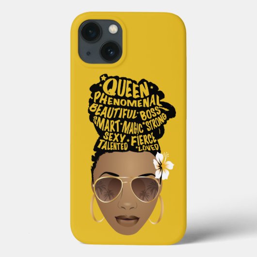 Bevordering van zwarte vrouwen, Natural Hair Bun,  Case-Mate iPhone Case (Achterkant)