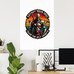 Bevredig Uw Ziel Handel voor Zelfgroei Ridder Poster