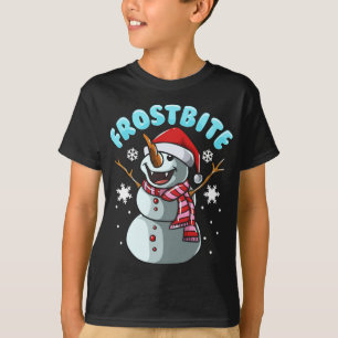 Bevriezing Sneeuwman Vampier Kerstmis Grappige Ker T-shirt