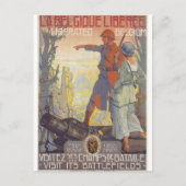 Bevrijd Belgisch Poster Propaganda Briefkaart (Voorkant)