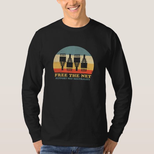 Bevrijd de netto steun Netneutraliteit T-shirt (Voorkant)