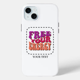 Bevrijd je energie - Vibrant Retro iPhone 15 Mini Hoesje