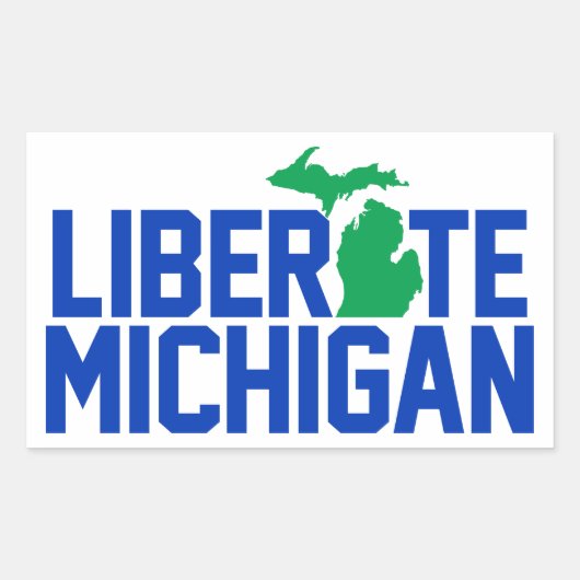 Bevrijd Michigan Rechthoekige Sticker (Voorkant)
